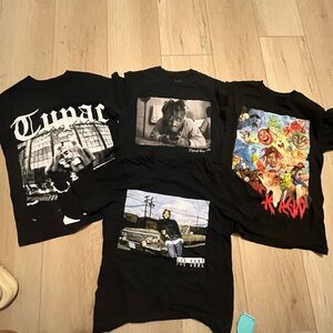 Graphic tees from Spencer’s (Tupac, ice cube, xxxtentacion trippie redd).